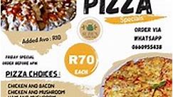 Friday Pizza Specials - Order via WhatsApp for collection 0660955438 | Suzie's Coffee Shop