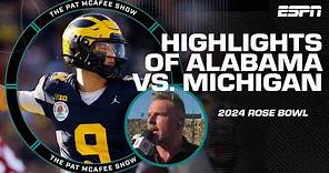 Pat McAfee Show HIGHLIGHTS from The Rose Bowl: Alabama vs. Michigan | ESPN College Football