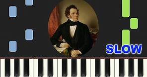 SLOW EASY piano tutorial "SERENADE" by Schubert, with free sheet music (pdf)
