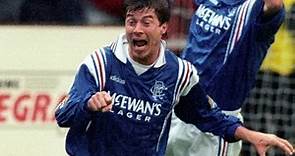 Brian Laudrup scores to make it 9 in a row for Rangers