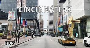 Driving Downtown - Cincinnati Ohio 4K HDR - USA