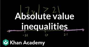 Absolute value inequalities | Linear equations | Algebra I | Khan Academy