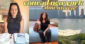 Staycation at the Conrad New York Downtown (free)! Hotel room tour, Diamond member breakfast, + more