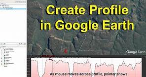 How to create an elevation profile in Google Earth