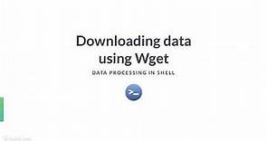 Shell Tutorial: Downloading data using Wget