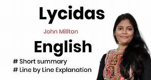 Lycidas By John Milton Summary In English | Short section wise summary |