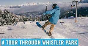 A Tour Through Whistler Terrain Park On A Snowboard