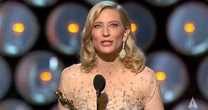 Cate Blanchett winning Best Actress for "Blue Jasmine"