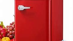 KRIB BLING 3.5 cu.ft Two Door Compact Refrigerator with Freezer, Mini Refrigerators, Apartment Size Fridges Refrigerators fou Dorm, Red