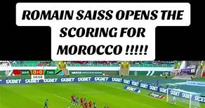 🚨🌍 GOAL | Morocco 1-0 Tanzania | Romain Saiss ROMAIN SAISS OPENS THE SCORING FOR MOROCCO !!!!! #afcon2023