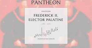 Frederick II, Elector Palatine Biography - Elector Palatine from 1544 to 1556