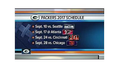 NFL releases complete 2017 Green Bay Packers schedule