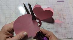 Crafter's Companion's Red Template Library template #6 Folding Heart