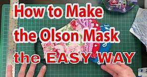 How to Make a DIY Face Mask Olson pattern 2020 EASY Version (COVID-19)