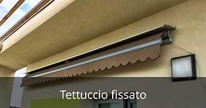 Installazione tenda da sole a bracci su parete con cappotto Sp.14cm