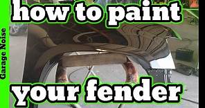 How to paint a car fender. diy auto paint