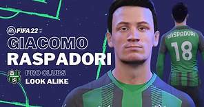 FIFA 22 - GIACOMO RASPADORI Pro Clubs Look alike Build | Sassuolo Italy Player Tutorial