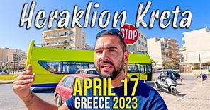 Heraklion Crete, walking tour in 4k, Kreta, Crete Greece, 2023