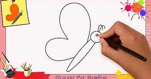 Disegni di farfalle FACILI per bambini | Come disegnare un farfalla passo per passo