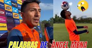 Declaraciones de Ángel Mena en el entrenamiento de la selección de Ecuador