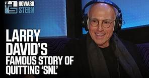 Larry David Tells the Famous Story of Him Quitting "SNL" (2015)
