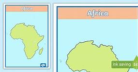 Large Blank Map of Africa Display Poster