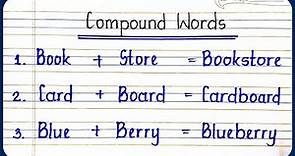 10 Compound Words | Compound Words in english | English vocabulary