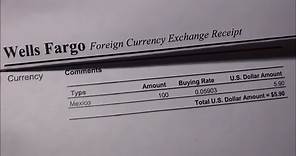 Exchange Foreign Currency for U.S. Dollars - Wells Fargo Bank