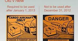 Identification and use of the Cargo Aircraft Only Label