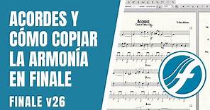 Cómo agregar acordes y copiar armonías en Finale | Curso Finale 26