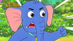 早教启蒙：小猴子和大象在玩秋千，大象摔下来了！儿童卡通动画