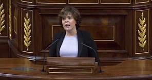 Soraya Sáenz de Santamaría contra el referéndum en Cataluña