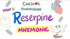 Cardiac Pharmacology (2) | Reserpine with a Mnemonic