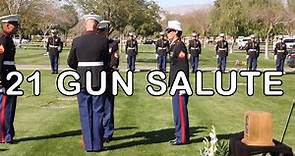29 Palms Marines 21 Gun Salute Funeral