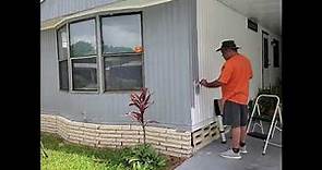 UPDATE VIDEO Painting exterior of our 1980's Mobile Home