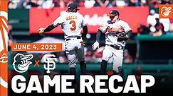 Orioles vs. Giants Game Recap (6/4/23) | MLB Highlights | Baltimore Orioles