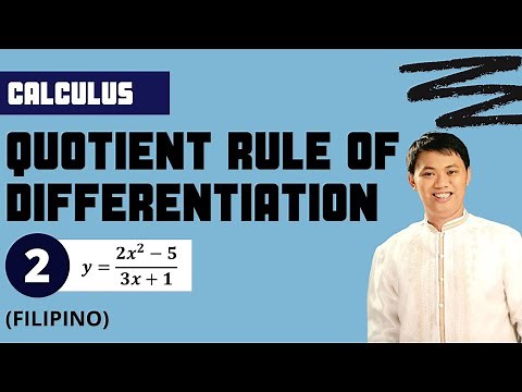 Solved # 2: Quotient Rule of Differentiation - Basic/Differential Calculus