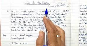 How to write letter / Letter to Editor format / Letter to Editor Cl 10 -12 / Letter to editor sample
