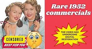 Rare commercials from 1952 / The video has undergone digital restoration