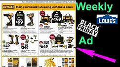 Weekly Black Friday AD 2022 Lowes