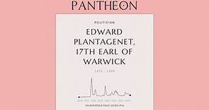 Edward Plantagenet, 17th Earl of Warwick Biography - English nobleman