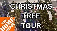 Christmas Trees HIGH DEF 4K Christmas Tree Train Home Depot Shop With Me Store Tour Holiday Decor