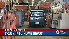 Truck Into Home Depot