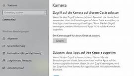 Berechtigung für Webcam & Mikrofon einstellen - Windows 10