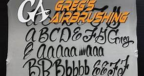 How to Airbrush the Script Alphabet - Lettering Basics