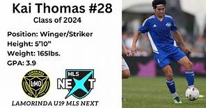 Kai Thomas Highlights (Winger) | MLS Next | Class of 2024