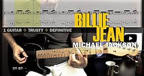 Billie Jean | Guitar Cover Tab | Guitar Solo Lesson | Backing Track with Vocals 🎸 MICHAEL JACKSON