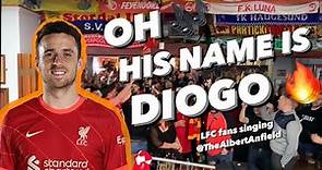 DIOGO JOTA Song with Lyrics 🔥 | Liverpool fans singing at The Albert Anfield before the game!