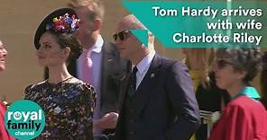 Royal Wedding: Bald-headed Tom Hardy arrives with wife Charlotte Riley
