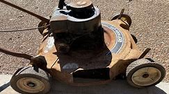 Will it run? Ancient Sears lawn mower found outside at estate sale